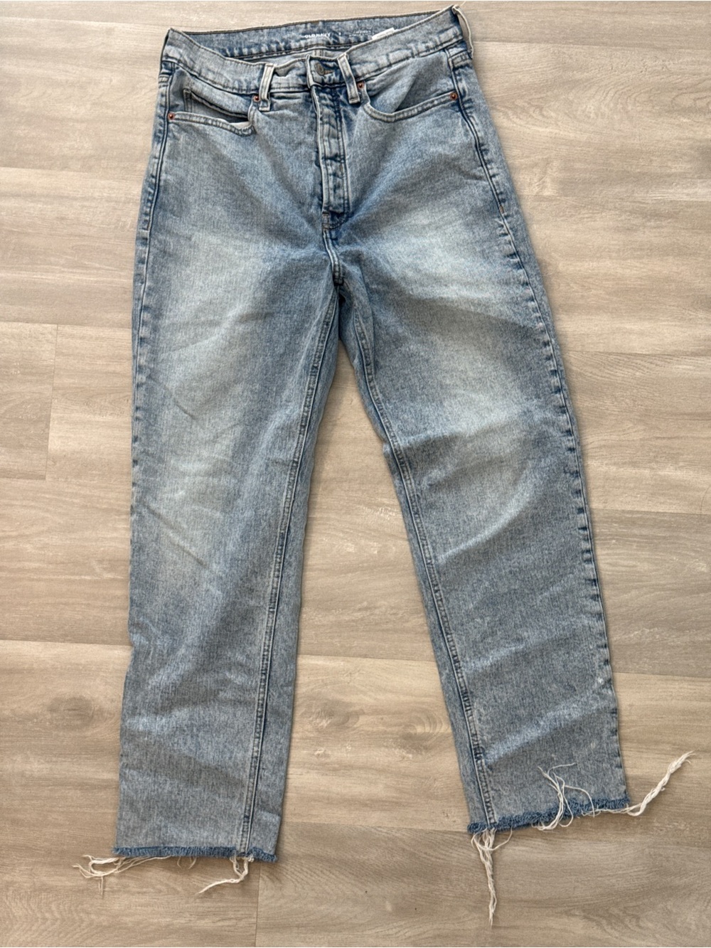 Old Navy Sky Hi Straight “Nicky” Jeans – Raw Hem